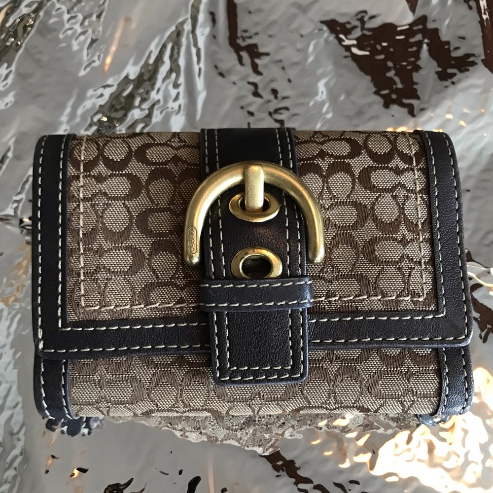 Coach Women’s Wallet with Gold Buckle